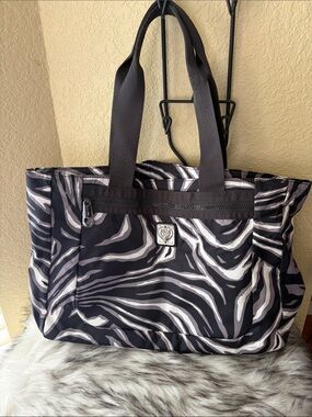 Brighton Black and White Zebra-Pattern Tote